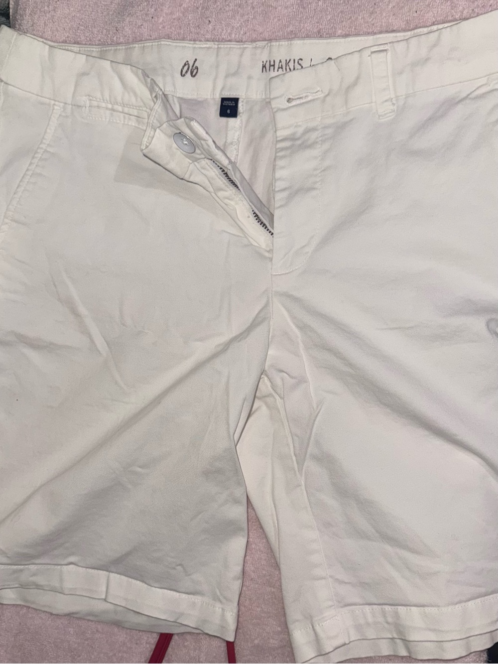 White Khaki Shorts